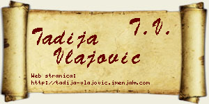 Tadija Vlajović vizit kartica